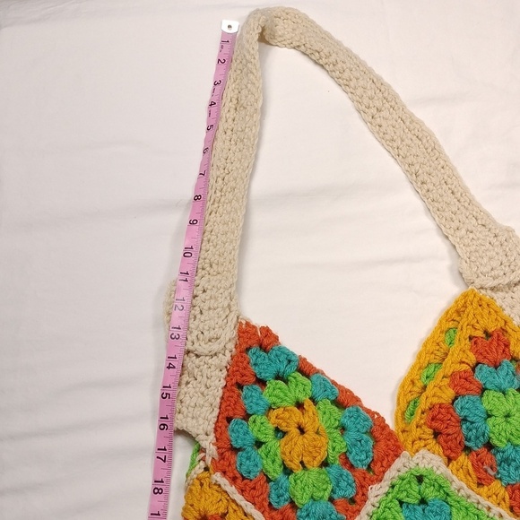 Colorful Crochet Patchwork Bag - Picture 8 of 8